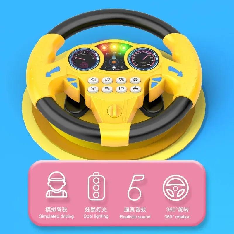 Volante Multifucional, Educação infantil, Copilotos, Carrinho de criança, Brinquedos vocais - SafePrime
